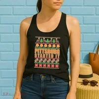 Pittsburgh Started It Ugly Christmas Sweater Women's Tank Top thumb 2