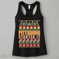 Pittsburgh Started It Ugly Christmas Sweater Women's Tank Top thumb 3