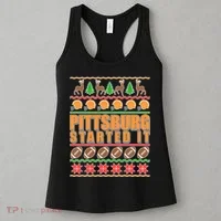 Pittsburgh Started It Ugly Christmas Sweater Women's Tank Top thumb 3