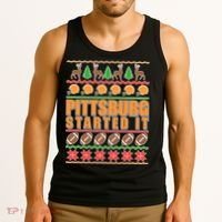Pittsburgh Started It Ugly Christmas Sweater Tank Top thumb 3