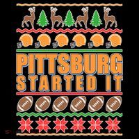 Pittsburgh Started It Ugly Christmas Sweater Women's Long Sleeve Shirt thumb 2