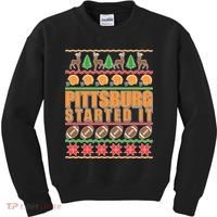 Pittsburgh Started It Ugly Christmas Sweater Kids Sweatshirt thumb 0