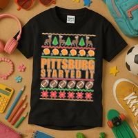 Pittsburgh Started It Ugly Christmas Sweater Kids T-Shirt thumb 3
