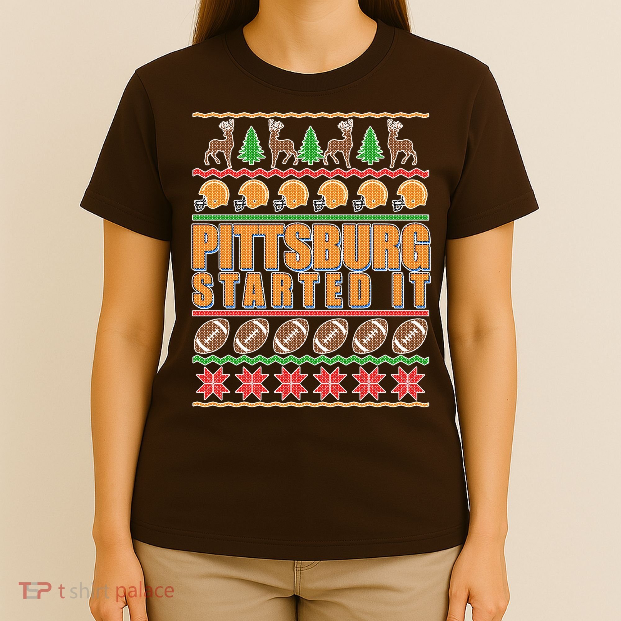 Pittsburgh Started It Ugly Christmas Sweater T-Shirt