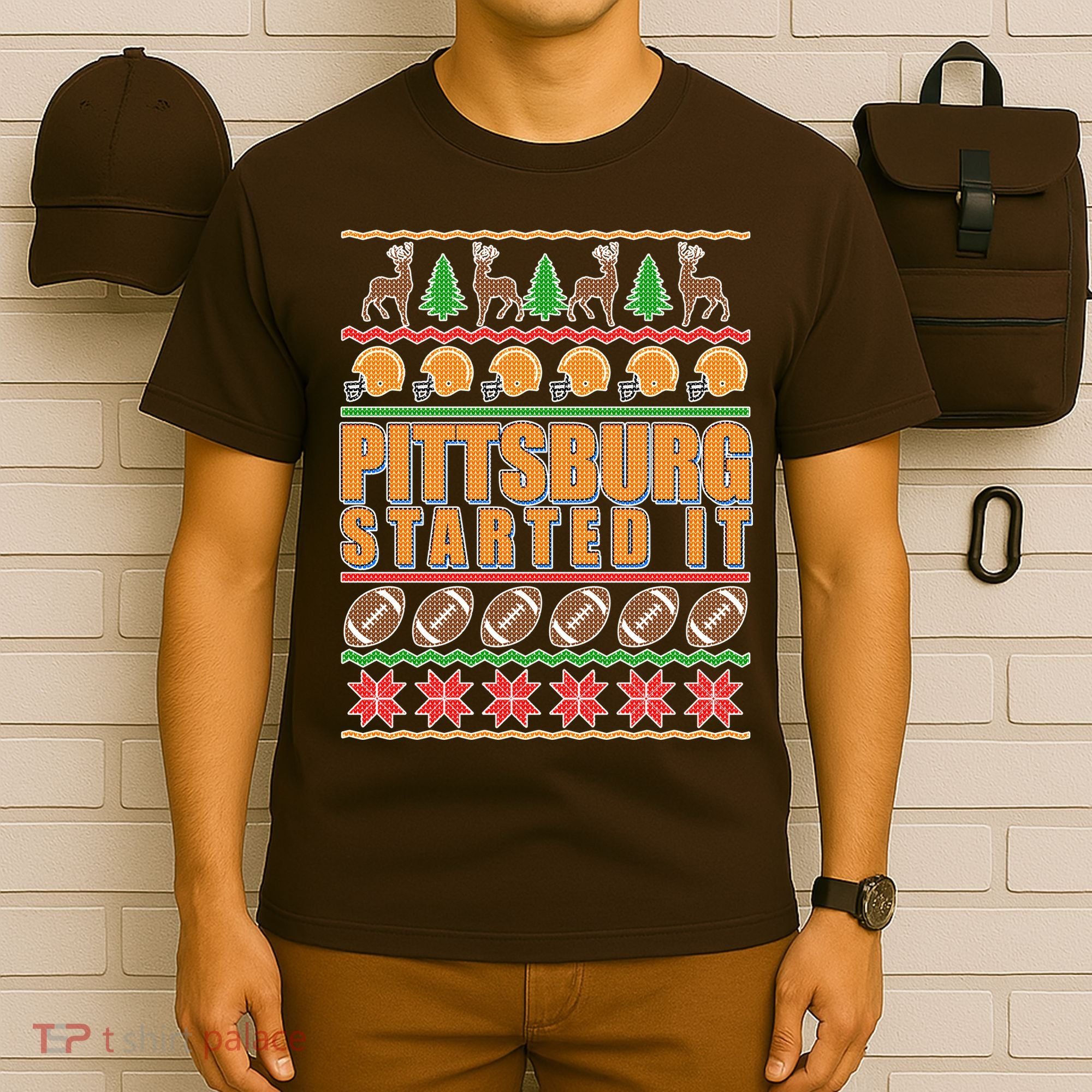Pittsburgh Started It Ugly Christmas Sweater T-Shirt