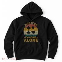 Pick It Up I'm Going Alone Funny Euchre Card Game Hoodie thumb 0