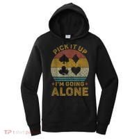 Pick It Up I'm Going Alone Funny Euchre Card Game Women's Hoodie thumb 0