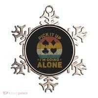 Pick It Up I'm Going Alone Funny Euchre Card Game Ornament thumb 0