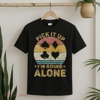 Pick It Up I'm Going Alone Vintage Euchre Card Game T-Shirt thumb 2