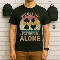 Pick It Up I'm Going Alone Vintage Euchre Card Game T-Shirt thumb 6