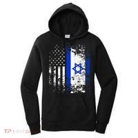 Proud Israeli Usa Flag Patriotic Pride American Israel Flag Women's Hoodie thumb 0