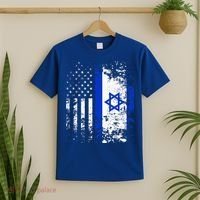 Proud Israeli Usa Flag Patriotic Pride American Israel Flag T-Shirt thumb 2