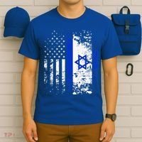 Proud Israeli Usa Flag Patriotic Pride American Israel Flag T-Shirt thumb 6