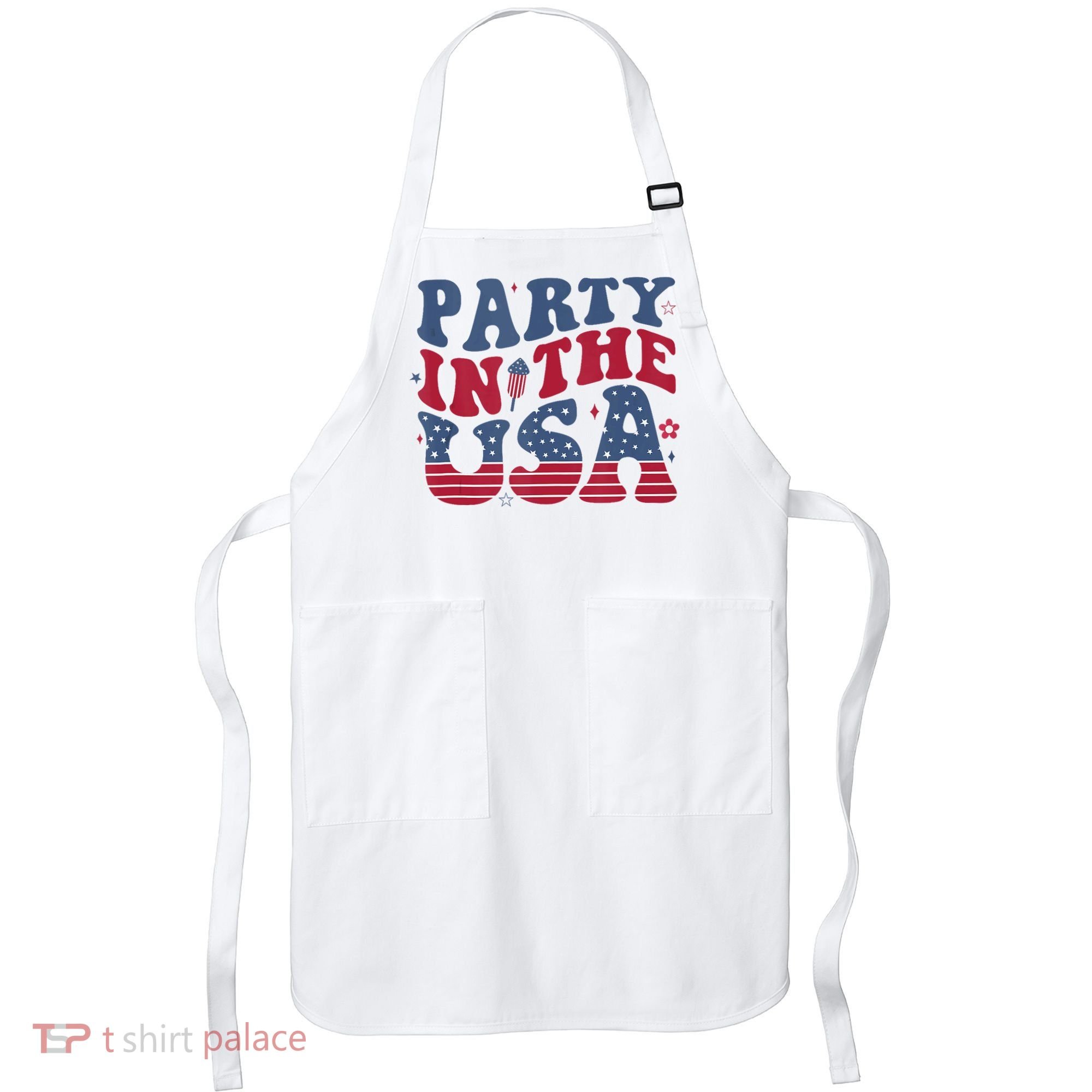 Party In Usa 4th Of July Flag American Apron