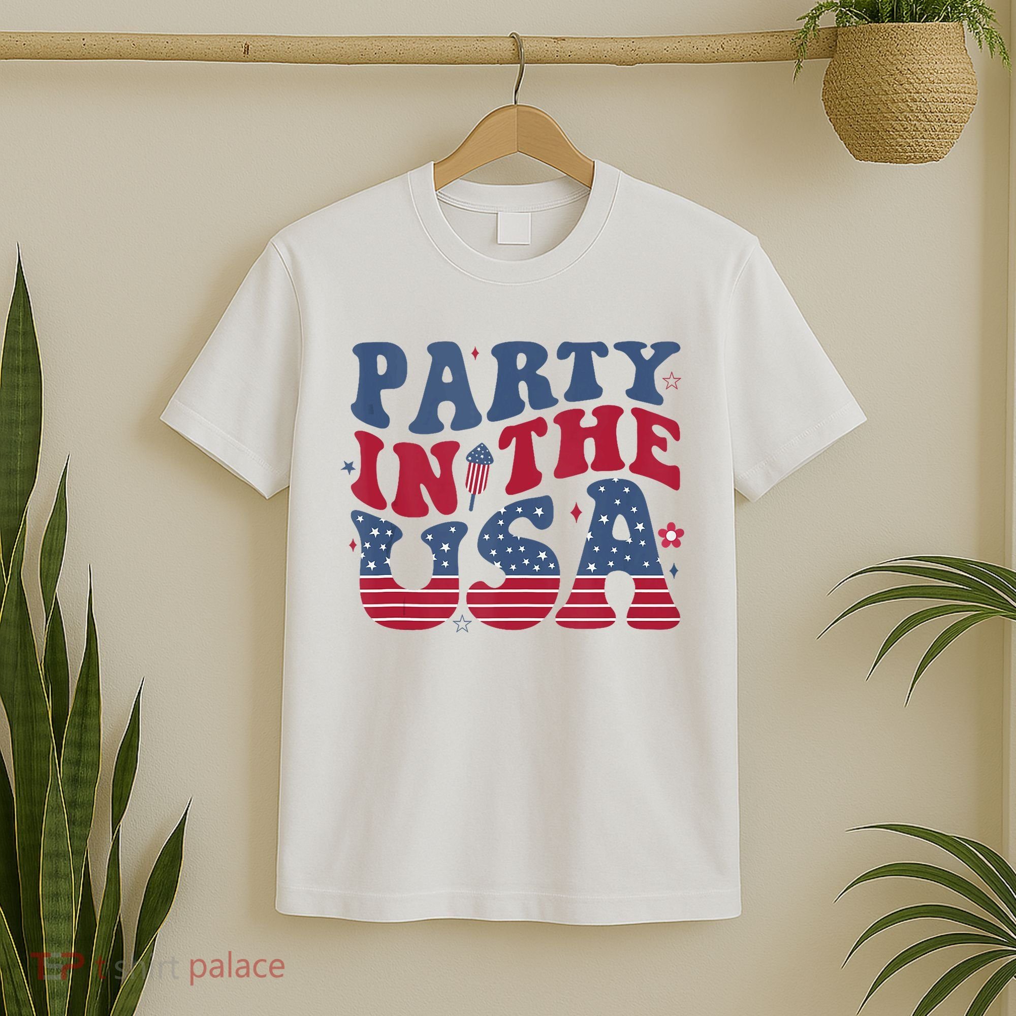 Party In Usa 4th Of July Flag American T-Shirt