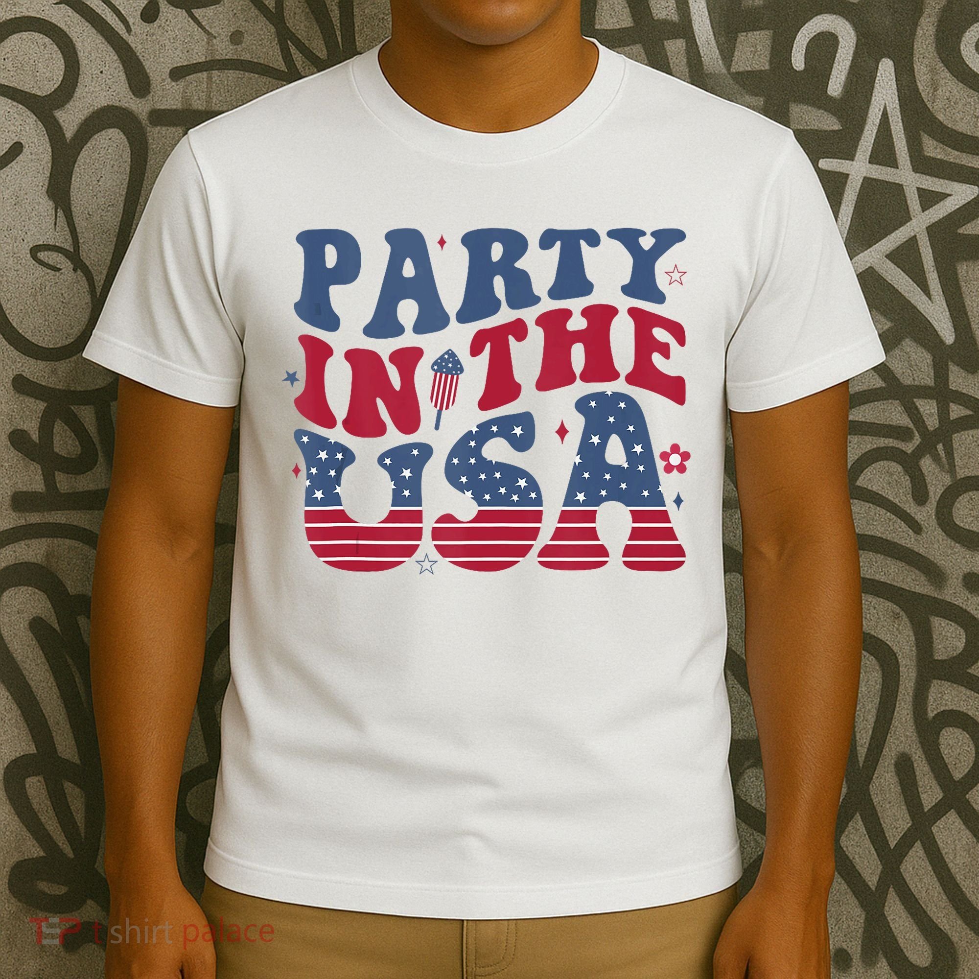 Party In Usa 4th Of July Flag American T-Shirt