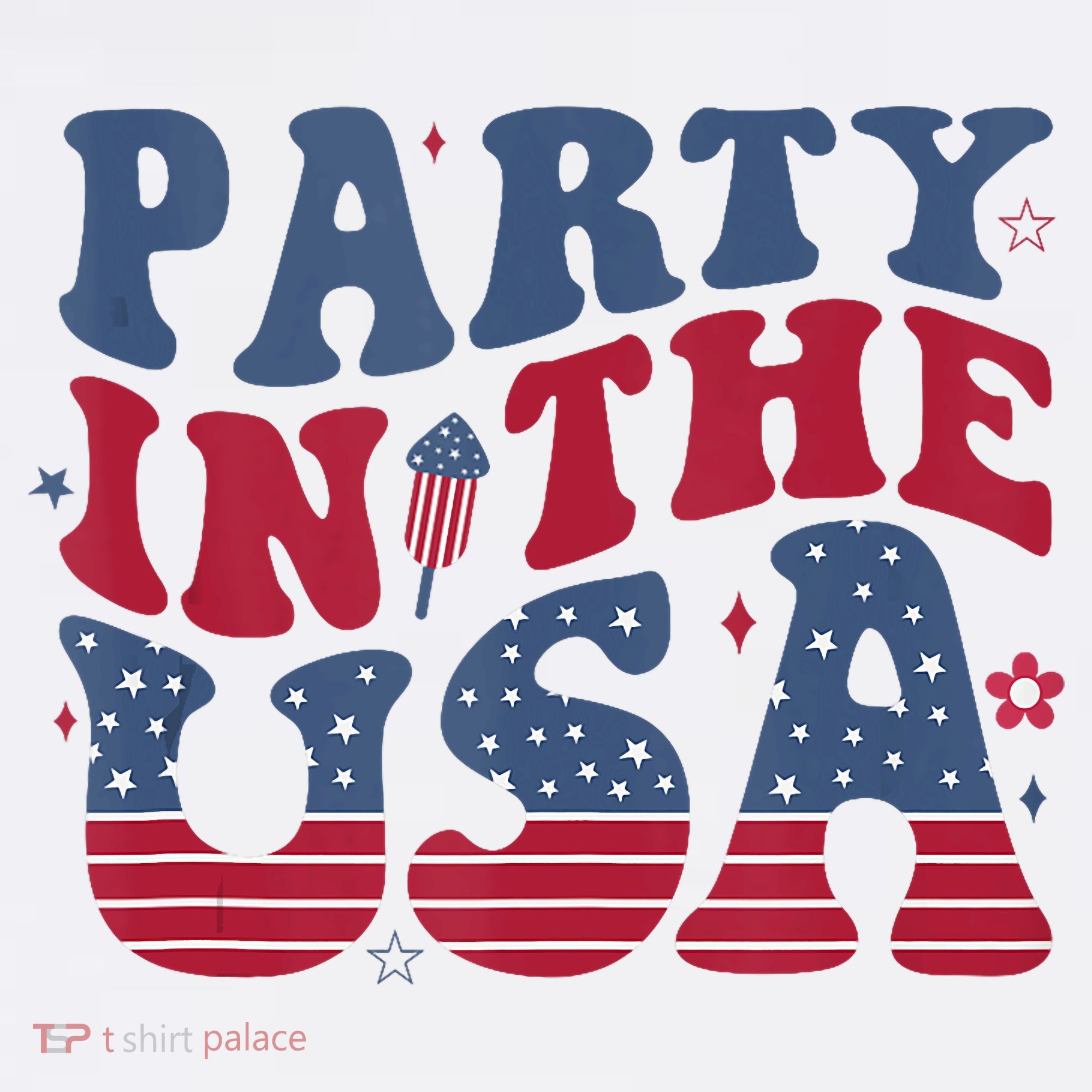 Party In Usa 4th Of July Flag American Women's Tank Top