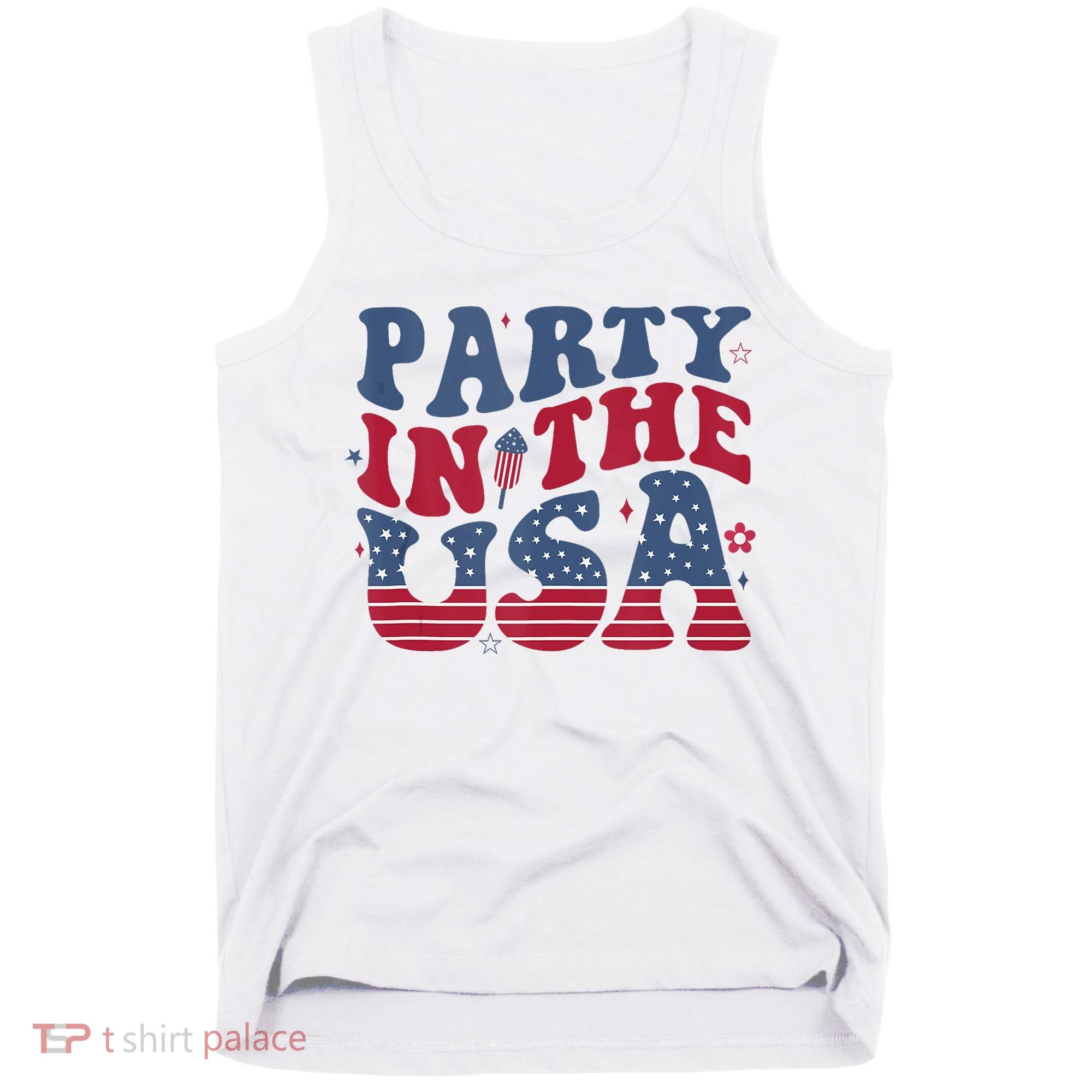 Party In Usa 4th Of July Flag American Tank Top
