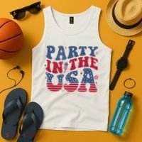 Party In Usa 4th Of July Flag American Tank Top thumb 4