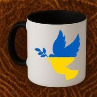 Peace In Ukraine Dove Coffee Mug thumb 2