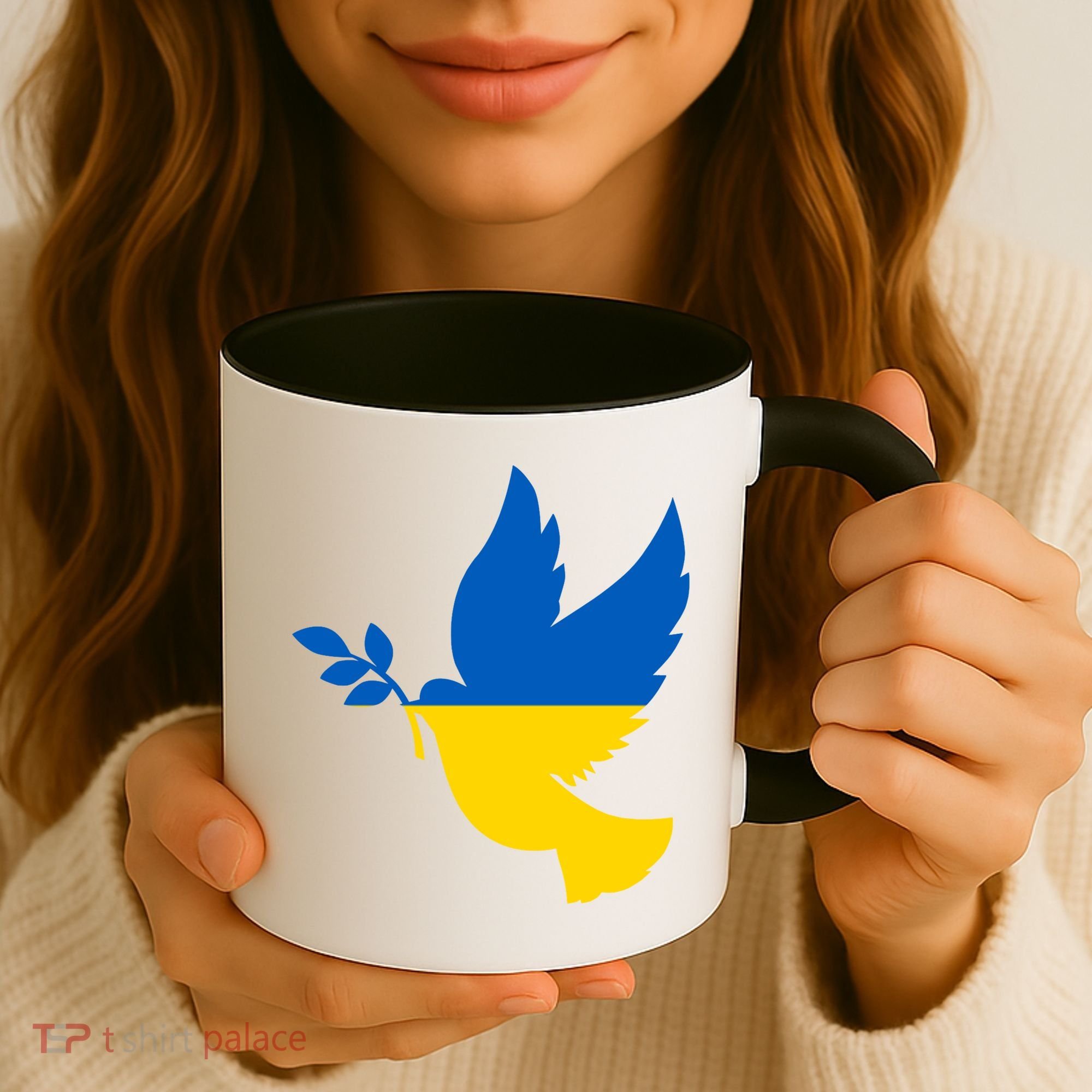 Peace In Ukraine Dove Coffee Mug