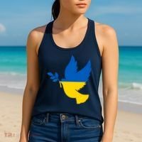 Peace In Ukraine Dove Women's Tank Top thumb 2