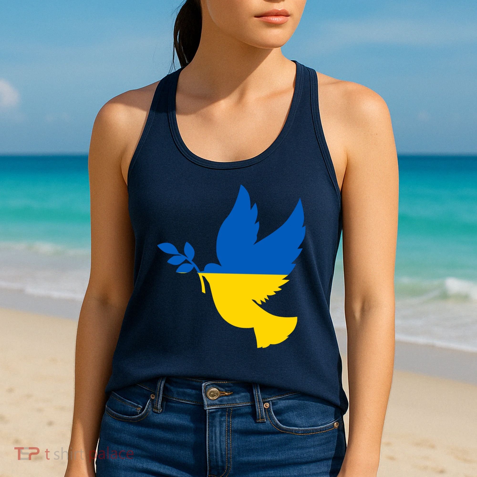 Peace In Ukraine Dove Women's Tank Top