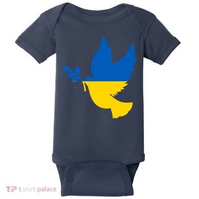 Peace In Ukraine Dove Baby Bodysuit