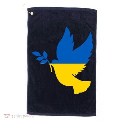 Peace In Ukraine Dove Golf Towel