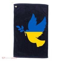 Peace In Ukraine Dove Golf Towel thumb 0