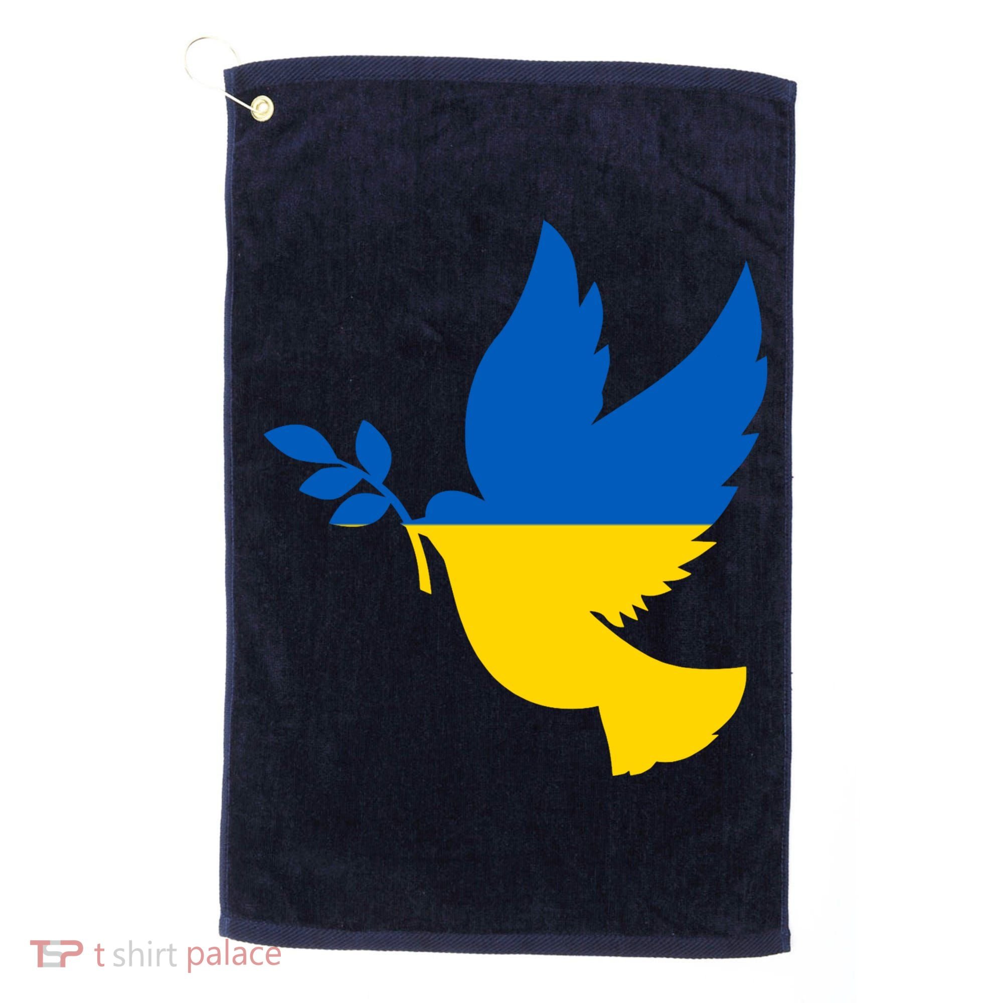 Peace In Ukraine Dove Golf Towel