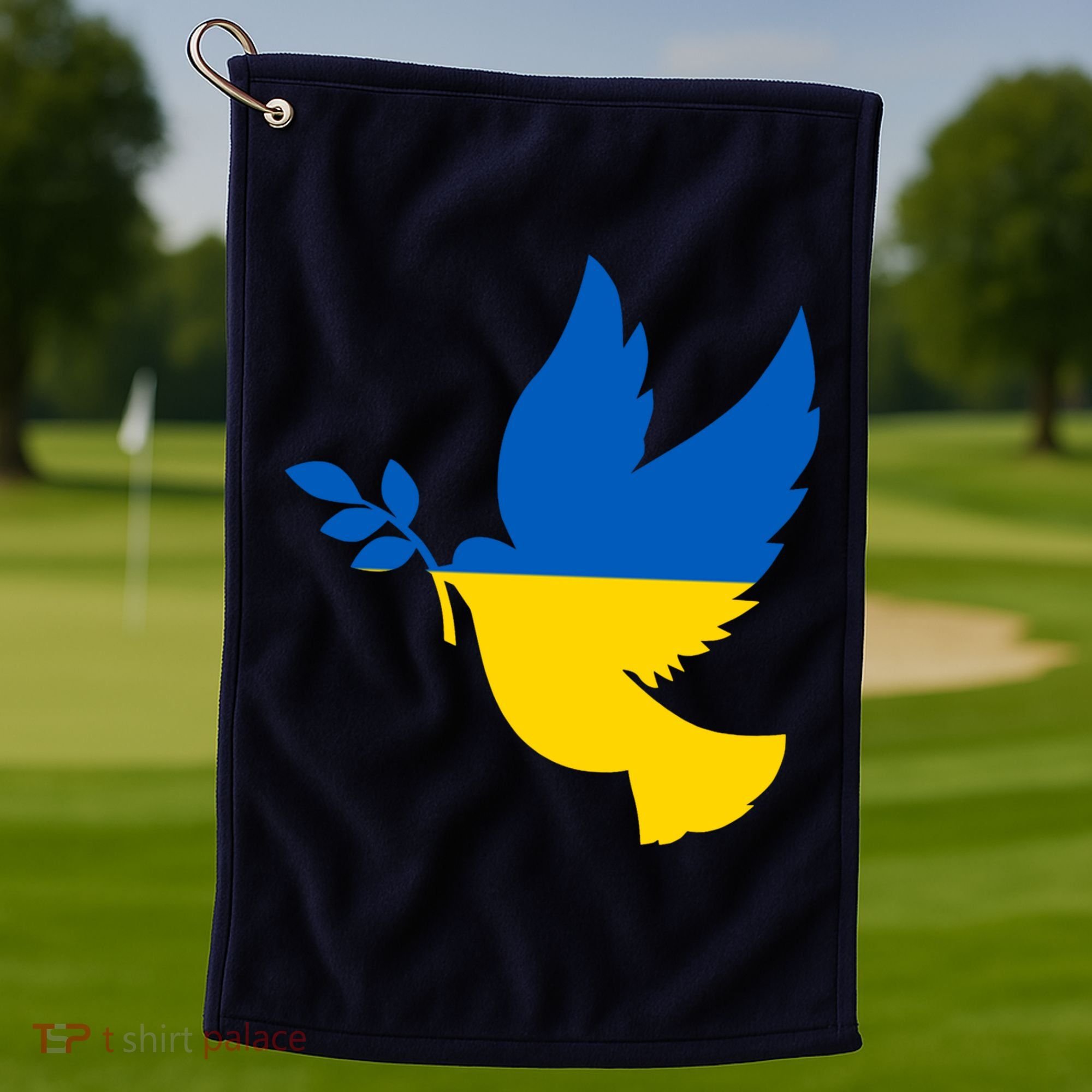 Peace In Ukraine Dove Golf Towel