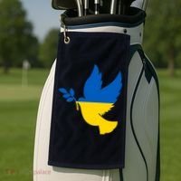 Peace In Ukraine Dove Golf Towel thumb 2