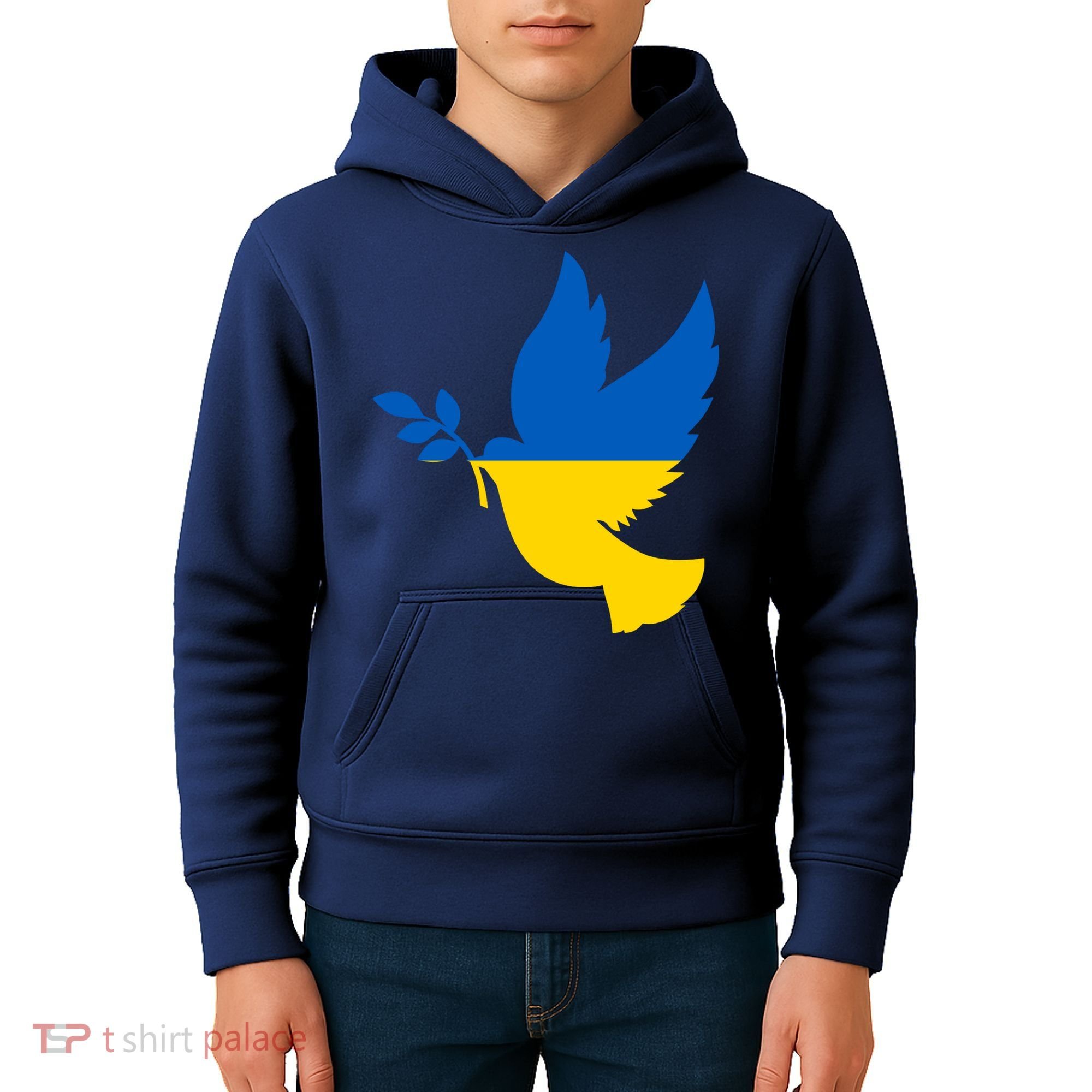 Peace In Ukraine Dove Kids Hoodie