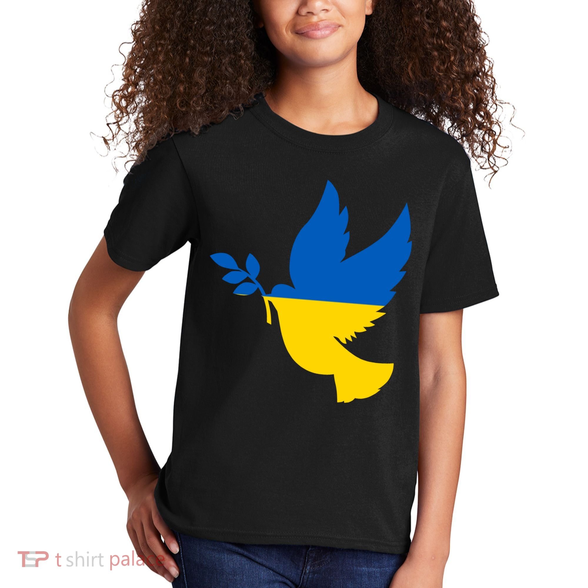 Peace In Ukraine Dove Kids T-Shirt