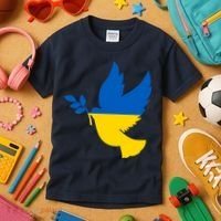 Peace In Ukraine Dove Kids T-Shirt thumb 3