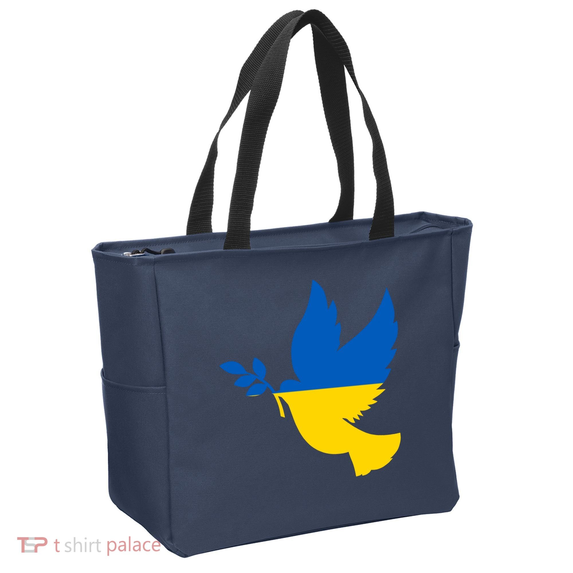 Peace In Ukraine Dove Tote Bag