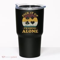 Pick It Up I'm Going Alone Funny Euchre Card Game Tumbler thumb 0