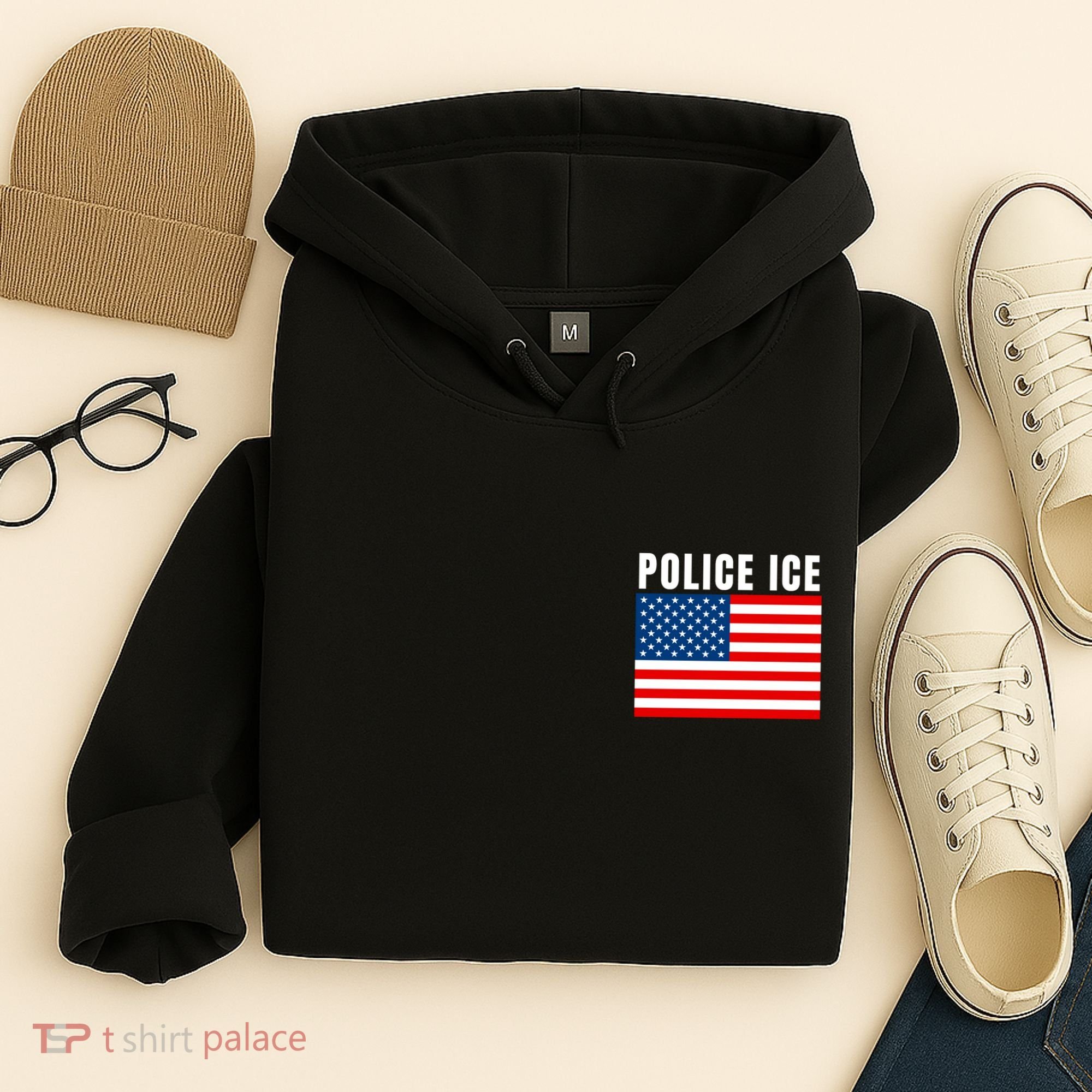 Police Ice  Us Immigration Agent Uniform Hoodie