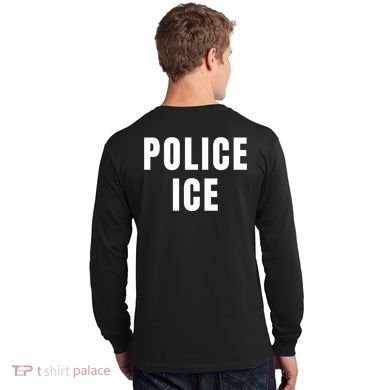 Police Ice  Us Immigration Agent Uniform Long Sleeve Shirt back