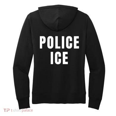 Police Ice  Us Immigration Agent Uniform Women's Hoodie back