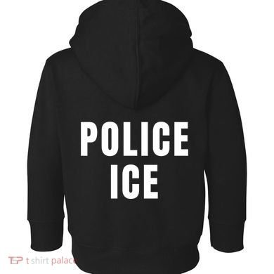 Police Ice  Us Immigration Agent Uniform Toddler Hoodie back