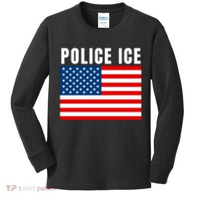 Police Ice  Us Immigration Agent Uniform Kids Long Sleeve Shirt