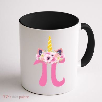 Unicorn Pi Day Coffee Mug back