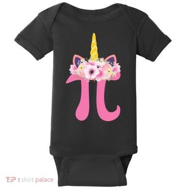 Unicorn Pi Day Baby Bodysuit