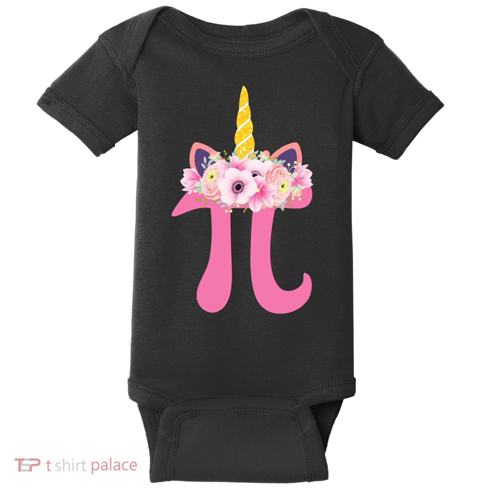 Unicorn Pi Day Baby Bodysuit