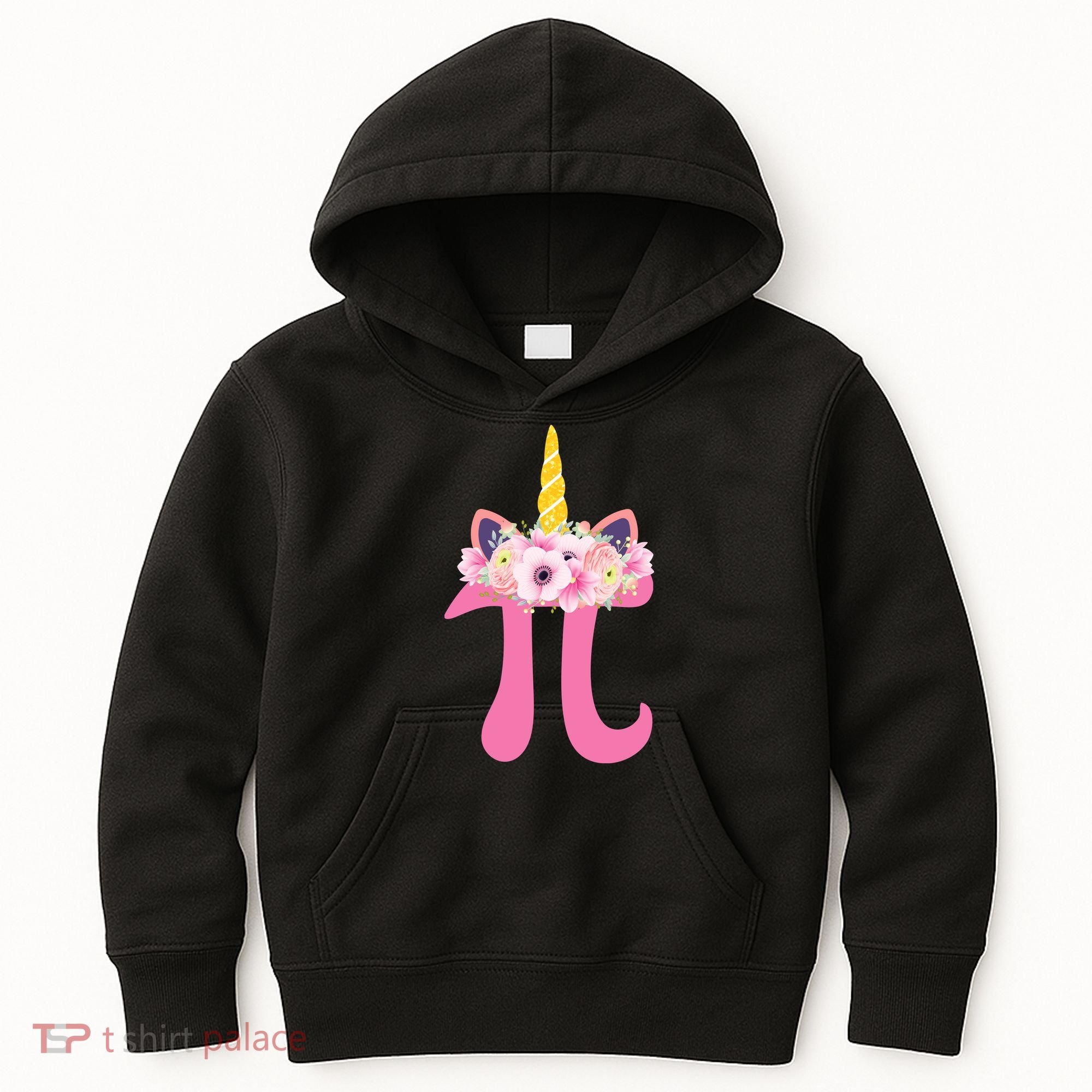 Unicorn Pi Day Kids Hoodie