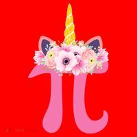 Unicorn Pi Day Santa Hat thumb 1