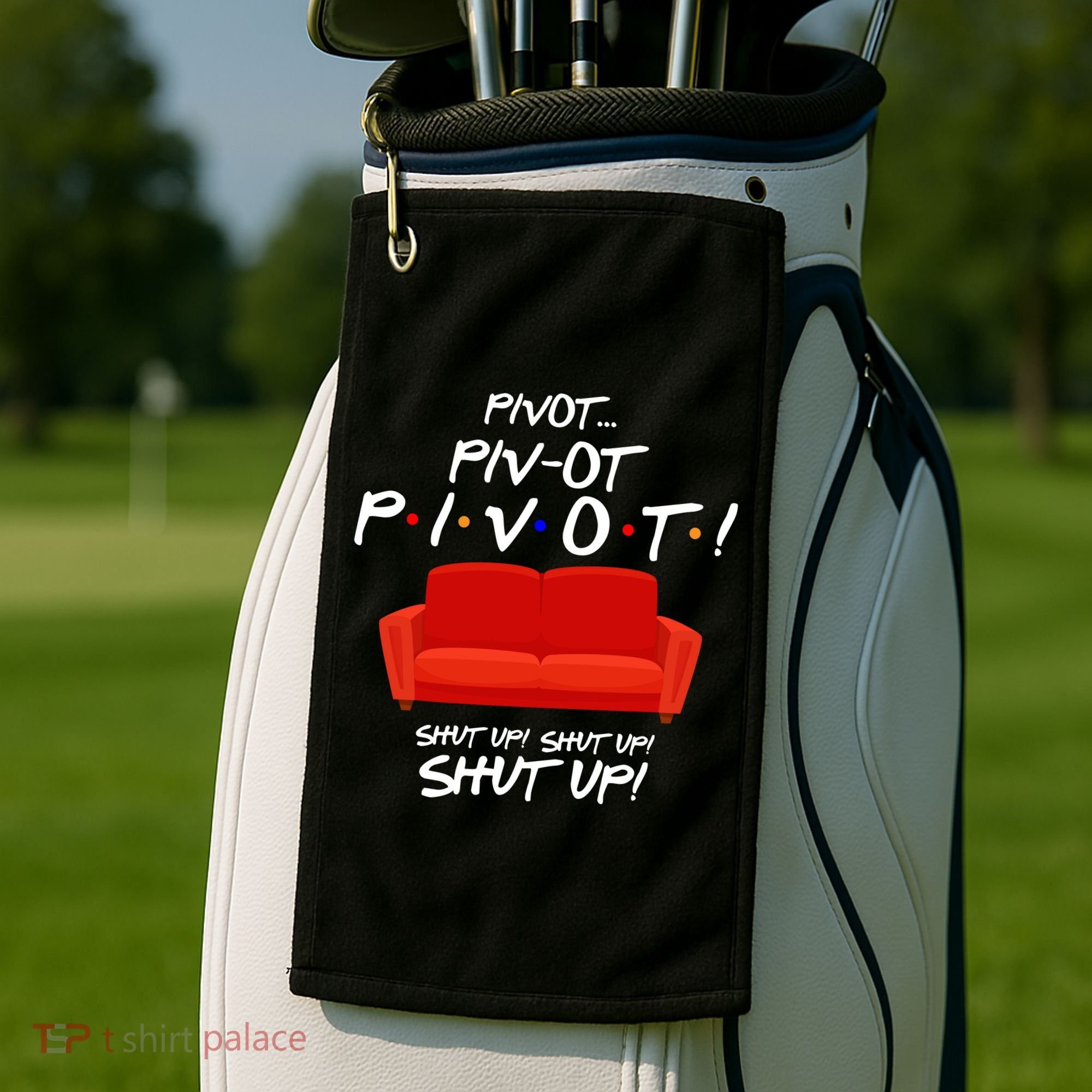 Pivot Couch Shut Up Golf Towel
