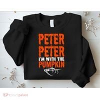 Peter I'm With The Pumpkin Halloween Costume Couple Sweatshirt thumb 2